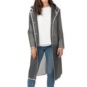 Perletti Cape de Pluie imperméable - Semi-transparente gris/blanc