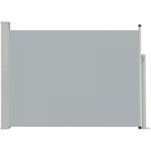 Auvent paravent store brise-vue latéral rétractable de patio jardin terrasse balcon protection visuelle écran 120 x 500 cm gris 02_0007224