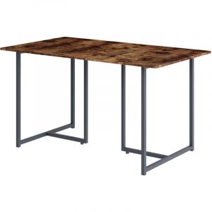 Table de salle à manger Merido, Chêne rustique/gris, 140x80cm, Vicco