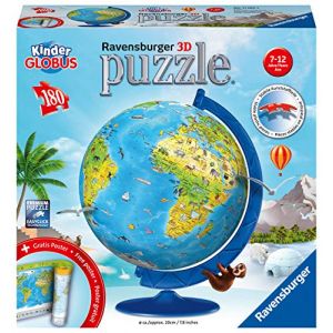 Ravensburger Puzzle 180 Pièces Puzzle 3d - Globe Pour Enfants En Alemand