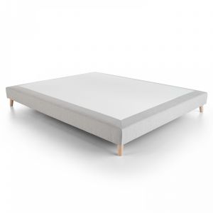 Oviala Sommier à lattes actives en bois massif gris 160 x 200 cm - Gris