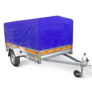 Remorque TEMA simple essieu 236x125 cm ECO 2312 B&acirc;che haute