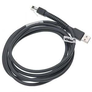Vhbw Câble de données usb 2.0 mâle vers RJ45 mâle compatible avec Datalogic QuickScan QBT2430, QBT2131, QD2100 lecteur code-barres - Cordon, 2 m