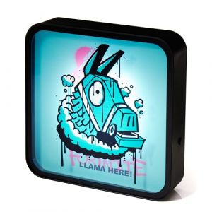 Numskull Games Lampe LED en acrylique Fortnite officielle &ndash; Bo&icirc;te lumineuse Llama &ndash; &Agrave; poser ou &agrave; fixer au mur &ndash; Alimentation USB ou piles &ndash; Hauteur 22 cm