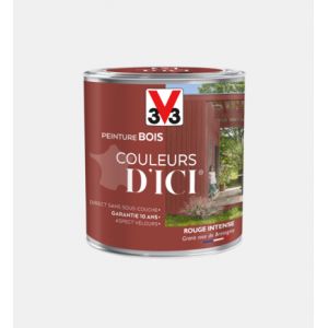 V33 Peinture bois Couleurs d'ici rouge intense Velours 0 5L