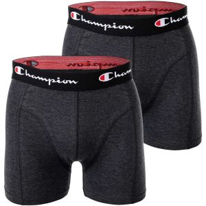 Champion Core x2 Boxeur Ajust, Gris Foncé Chiné, XXL (Lot de 2) Homme