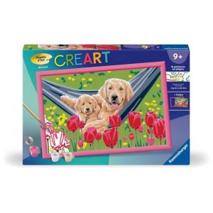 Ravensburger CreArt Kids 31x21cm : Labradors et tulipes