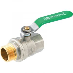 Somatherm Vanne à sphère NF PN16 Passage Intégral ACS Poignée Verte M/F 1'1/4'(33x42)