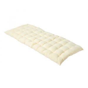 HOMESCAPES Coussin pour banc de jardin 2 places, Crème - Crème