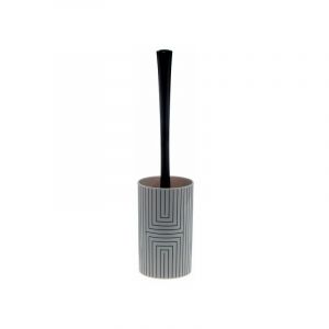 Image de Spirella Brosse Wc avec support PS GRAPHIC Noir & Blanc - Blanc