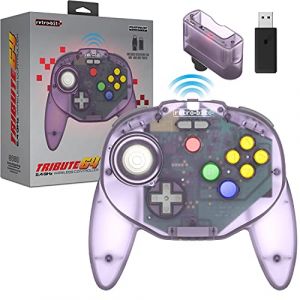 Image de Retro-Bit Tribute64 2.4GHz Mantte sans Fil pour Nintendo 64/Switch/PC/Mac Atomic Purple