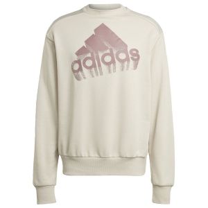 Adidas Sweat-shirt molleton Essentials Brand Love (Non genr&eacute;) Beige, pointure Large - Blanc - Taille Large