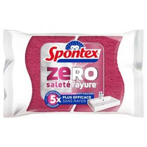 Spontex Eponge Zéro Salle de bain - 2 éponges 5x fois plus efficaces sans rayer - Anti-calcaires