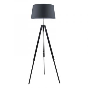 Image de Lampadaire Bois ""Tripod"" 158cm Noir & Anthracite - Paris Prix"