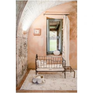 Lorena canals Tapis fleur lavable English Garden Ivoire (140 x 210 cm)