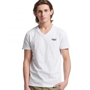 Superdry Vintage Logo EMB Vee Tee T-Shirt, Optic, M Homme