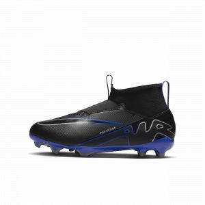 Nike Air Zoom Mercurial Superfly 9 Academy Mg Shadow - Noir/chrome/bleu Enfant - Herbe Synthétique (Ag) / Herbe Naturelle (Fg), pointure 35½ - Noir - Taille 35½