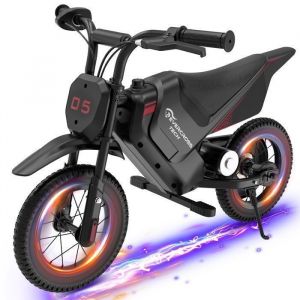 V&eacute;hicule &Eacute;lectrique pour Enfants EV TECH 3-12 Ans 150W 16KM/H 2 Niveaux de Vitesse, Pneu 12" Cadeau Noir