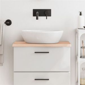 VidaXL Comptoir de salle de bain 60x30x2 cm bois massif non traité