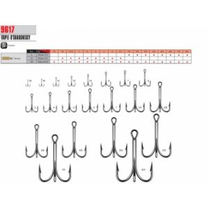 Vmc HAMECON TRIPLE CARNASSIER O'SHAUGNESSY 9617 - BRONZE N&ordm;1/0 - 5 hame&ccedil;ons