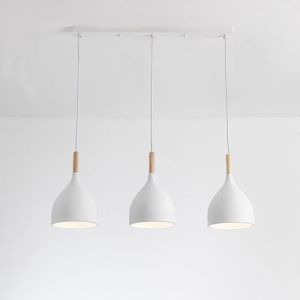 Suspension Métal et Bois Karlek Blanc - Blanc