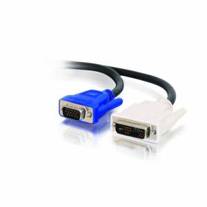 C2g 81207 - C&acirc;ble vid&eacute;o analogique DVI-A m&acirc;le / HD15 VGA m&acirc;le 3 m