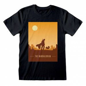Star Wars : The Mandalorian Retro Poster Hommes T-shirt MAN00824TSB