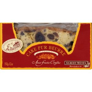 Albert m&eacute;n&egrave;s Cake pur beurre aux fruits confits - La barquette de 350g