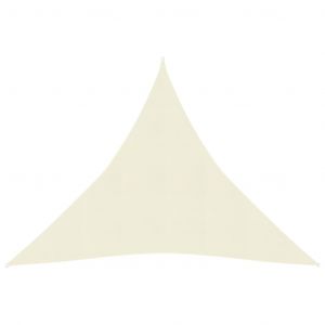 VidaXL Voile d'ombrage 160 g/m² Crème 3x3x3 m PEHD