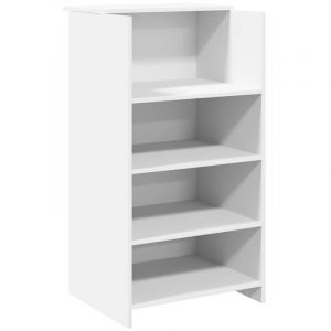 VidaXL Bureau de réception blanc 55x50x103,5 cm bois d'ingénierie