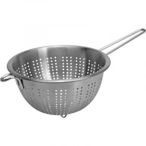 Viscio Trading 158629 Passoire avec poign&eacute;e, Acier, Argent
