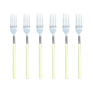 Novastyl Lot de 6 fourchettes en acier inoxydable, colorama