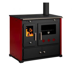 Prometey - Cuisinière à Bois Lux Eco – 9,5 kW Plaque en Fonte, Design Élégant et Efficacité Énergétique
