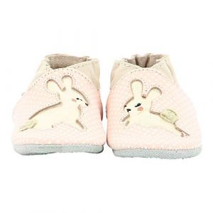 Robeez Rabbit Baby, Chausson Bébé Fille, Rose Clair, 25 EU