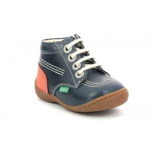Kickers Bottillons Cuir Gazip Bleu
