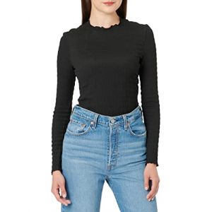 Vero Moda VMNYNNE LS Top Noos T-Shirt à Manches Longues, Noir, M Femme