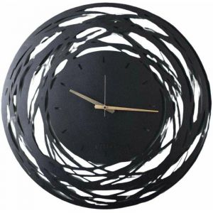 Horloge murale 70 cm 1xAA noir/doré