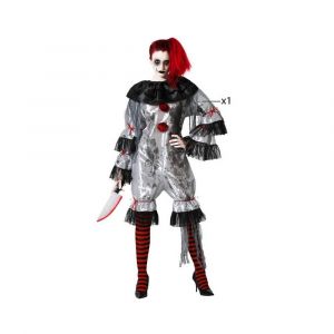 Ruedelafete DÉGUISEMENT FEMME CLOWN GRIS XS-S