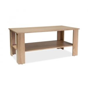 Signal Table basse rectangulaire - 110 x 60 x 50 cm - Marron