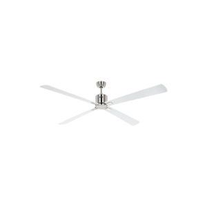 Image de Boutica-design Ventilateur de Plafond Eco Neo III 180cm Nickel brossé Blanc Gris Clair -