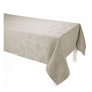Le Jacquard Français Nappe Tivoli 100% lin Jaune - Couleur Jaune - Taille 175 x 175 cm