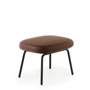 Normann Copenhagen Tabouret Era avec structure en acier - acier noir/ Tango cuir 41599 Marron