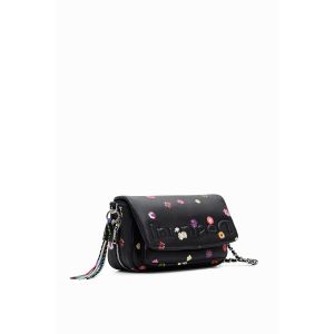 Desigual Petit sac &agrave; bandouli&egrave;re Daisy Pop Tromso &agrave; marguerites Noir