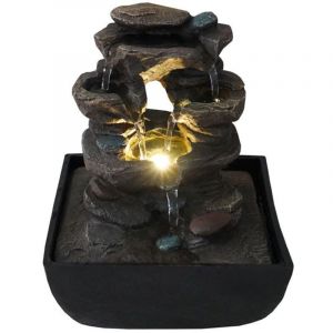 Arum Lighting Fontaine d'intérieur rockfall relaxante et led blanc chaud