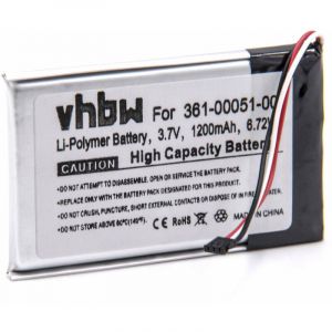 Vhbw Li-Ion batterie 1200mAh (3.7V) pour système de navigation GPS comme Garmin 361-00051-00, 361-00051-01, 361-00051-02