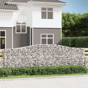 Image de VidaXL Paniers à gabions arqués 10 pcs 400x30x120/140 cm Fer galvanisé