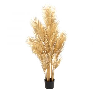 Déco de Noël Palmier Doré en pot H 120 cm