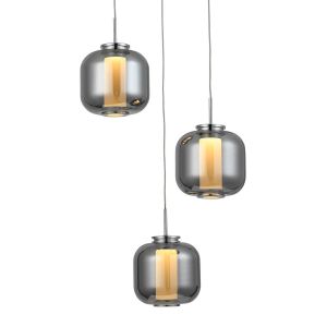Brilliant AG Suspension led Rafa Chrome Métal - Verre Acrylique G99258/93