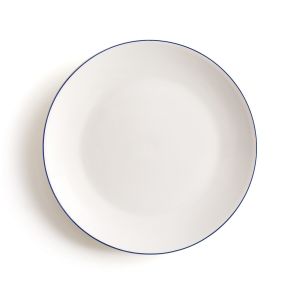 Lot de 4 iettes plates porcelaine, Malo Blanc/Bleu Taille Taille Unique