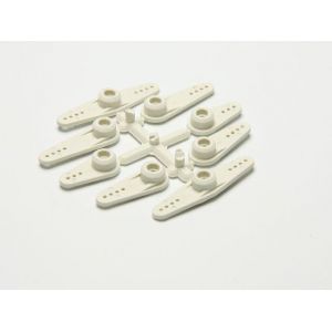 PICHLER Set palonnier servo Nylon renforcé (Futaba - blanc) -